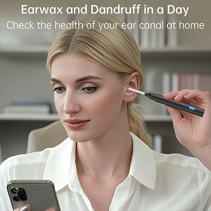 Ear Wax Removal, Ear Cleaner with Camera, Ear Wax Removal Kit with 1080P, Ear Camera Otoscope with Light, Ear Cleaning Kit Ios & Android Phones (multicolor)