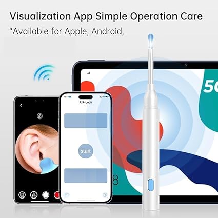 Ear Wax Removal, Ear Cleaner with Camera, Ear Wax Removal Kit with 1080P, Ear Camera Otoscope with Light, Ear Cleaning Kit Ios & Android Phones (multicolor)