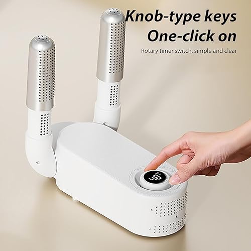 Electric Shoe Dryer Constant Temperature Shoe Dryer Timer and Handle Foot Dryer Electric Boot Warmer for Gloves Footwear Dryers Folding Design and Smart Panel