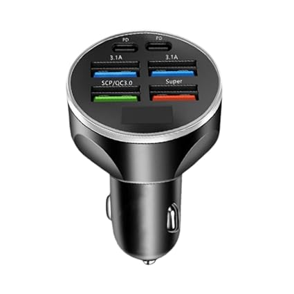 120W Car Charger Adapter Safe 12V-24V DC Auto Accessories 6 in 1 Multi Ports | Cell Phones & Accessories | Cell Phone Accessories | Chargers & Cradles
