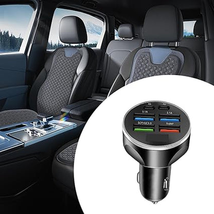 120W Car Charger Adapter Safe 12V-24V DC Auto Accessories 6 in 1 Multi Ports | Cell Phones & Accessories | Cell Phone Accessories | Chargers & Cradles