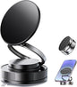 Universal T28 Ring Magnetic Mobile Vaccum Mount with 360 Degree Adjustable Phone Holder for Smartphones Multi Flat Surface Compatible for Car Dashboard, Desktop, Gym, Mirror and Glass